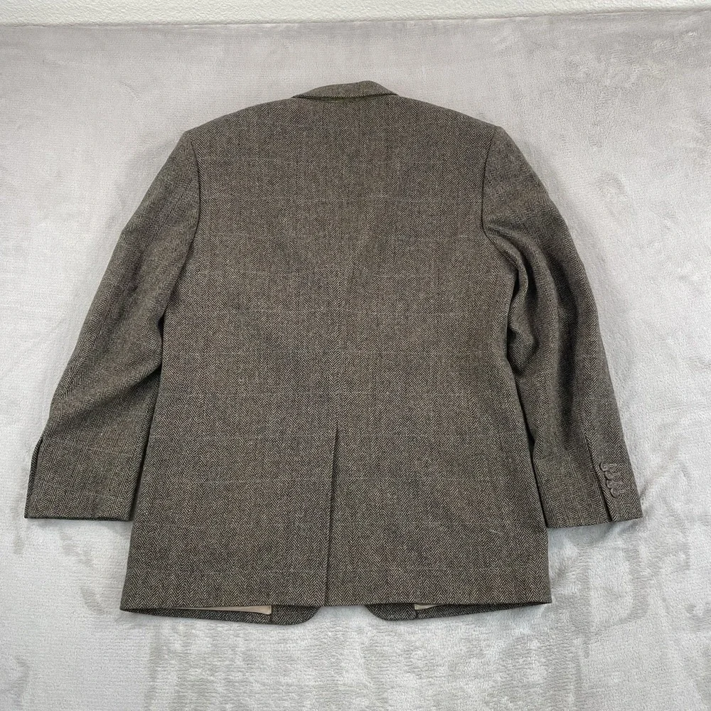 BANANA REPUBLIC Blazer Sport Coat Jacket Men 40R Brown Wool Herringbone Office‎